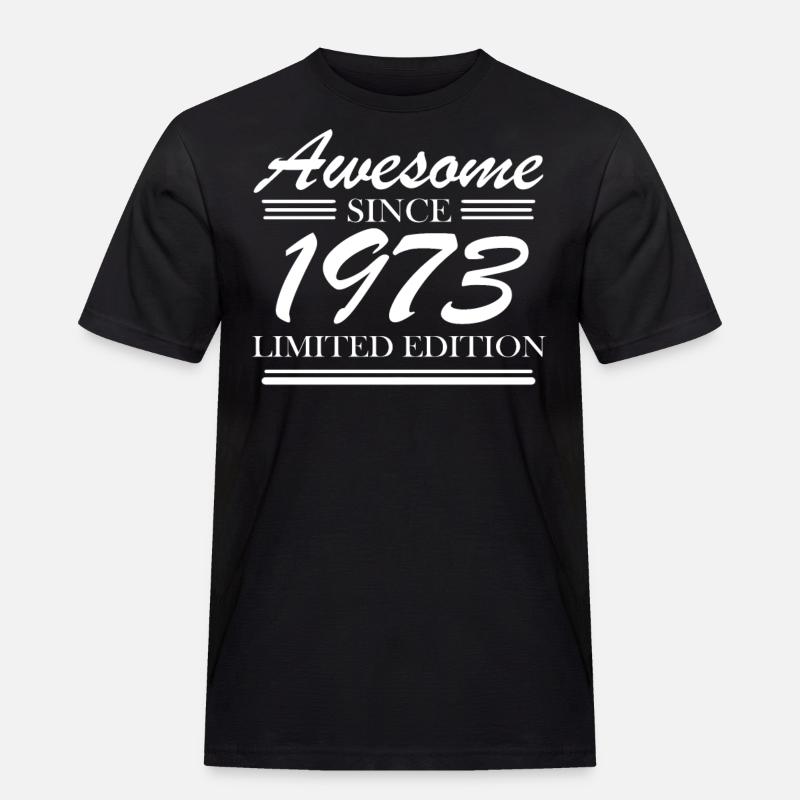 1973 - Männer Workwear T-Shirt - Schwarz