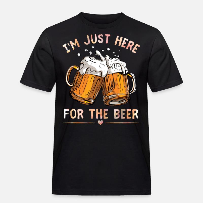 Biertrinker lustiger Spruch, Biergläser - Männer Workwear T-Shirt - Schwarz