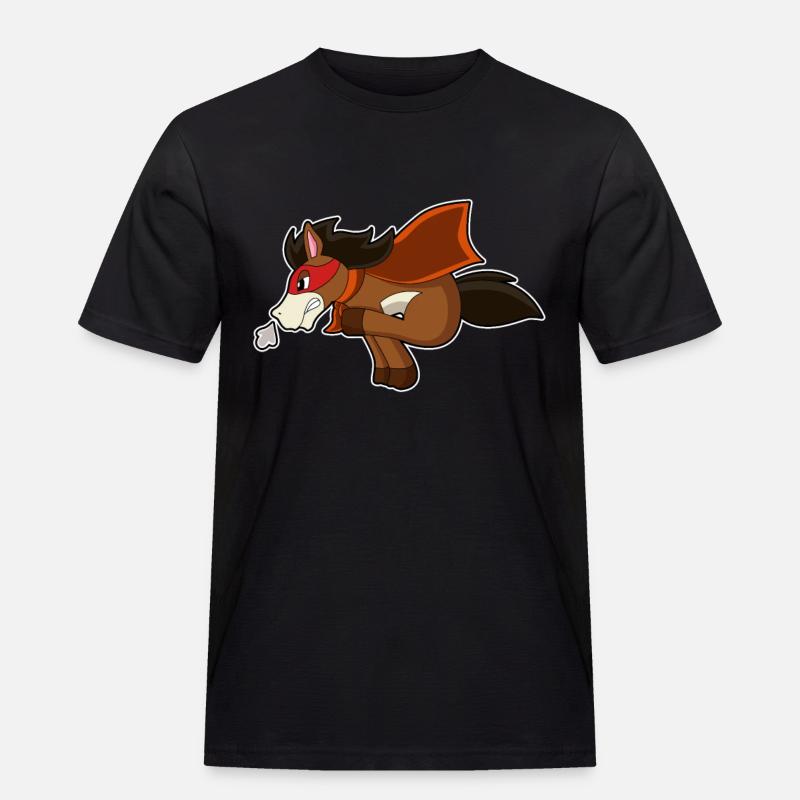 Pferd Held - Männer Workwear T-Shirt - Schwarz