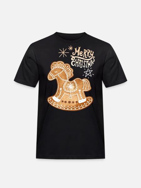 Gingerbread Cheval gingerbread-cheval Noël - T-shirt Workwear homme - noir