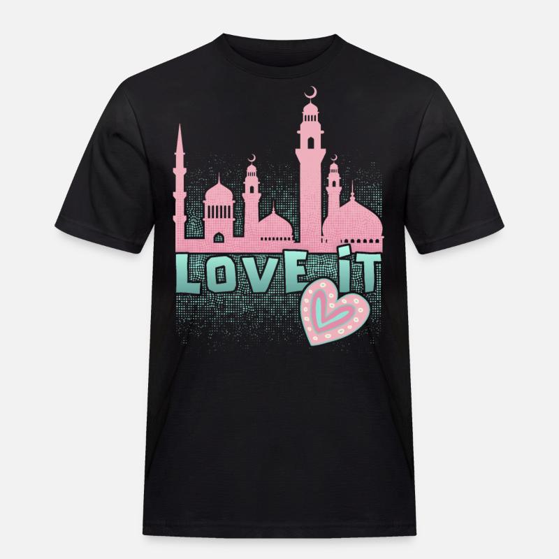 Islamischer Glaube, Moschee Spruch, Ramadan - Männer Workwear T-Shirt - Schwarz