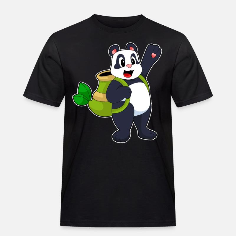 Panda Bamboo Backpack - Men's Workwear T-Shirt - black