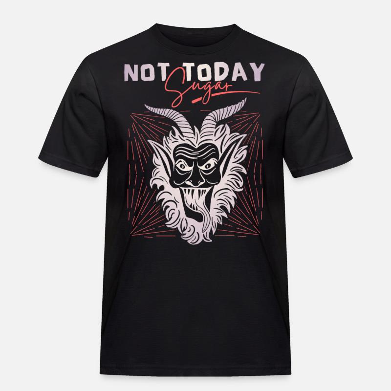 Teufel-Devil, lustiger Spruch Not-Today-Satan - Männer Workwear T-Shirt - Schwarz