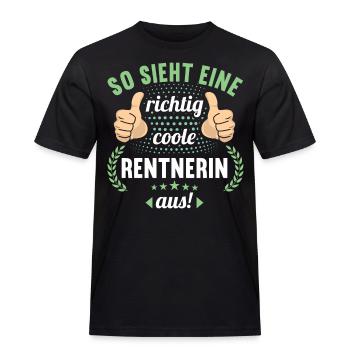 Rente 2023 Ruhestand Abschied Rentnerin 2023 - Männer Workwear T-Shirt - Schwarz - Vorne - AI Model Male 178 light (178cm)