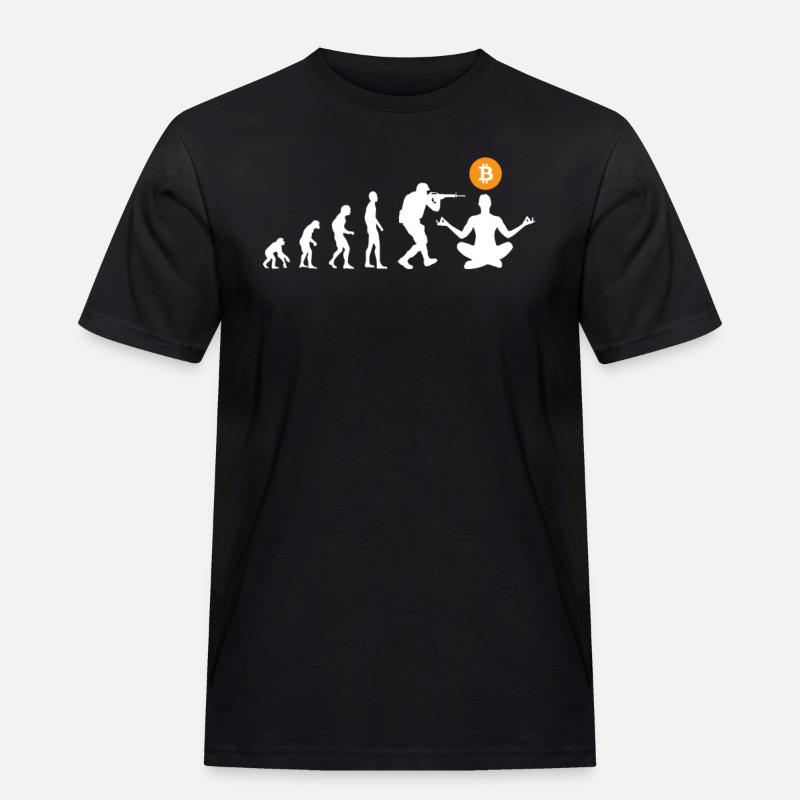 Bitcoin evolution - Men's Workwear T-Shirt - black
