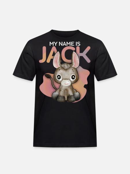 Donkey, Jack-Donkey, funny saying My-Name-Is-Jack - Men's Workwear T-Shirt - black