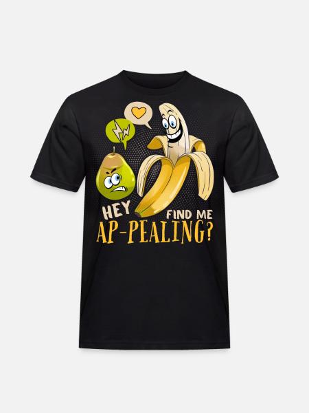 Banaan grap, grappige banaan aantrekkelijke woordspeling - Mannen Workwear T-shirt - zwart