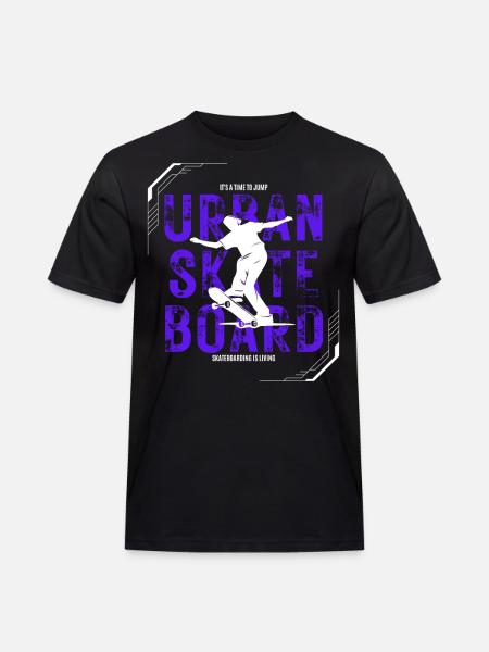 Urban Skate Board - Männer Workwear T-Shirt - Schwarz