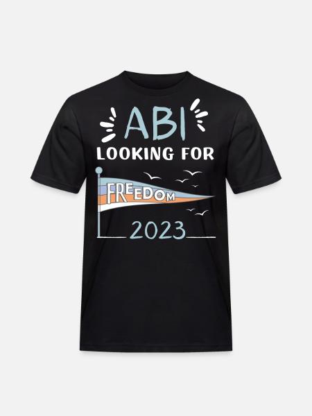 ABI looking for freedom - Männer Workwear T-Shirt - Schwarz