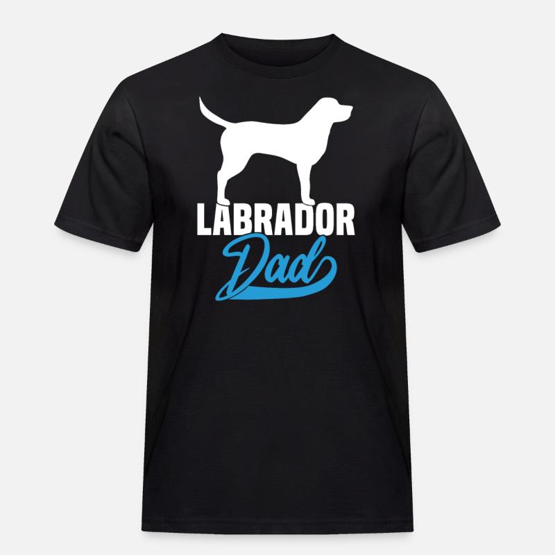 Labrador Dad - Männer Workwear T-Shirt - Schwarz