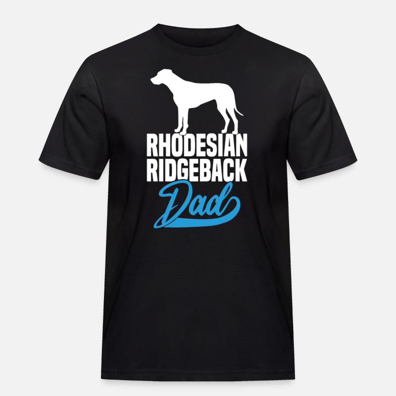 Rhodesian Ridgeback Dad - Männer Workwear T-Shirt - Schwarz