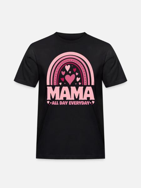 Mama all day everyday - Pink - Men's Workwear T-Shirt - black