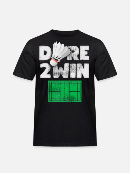 Federball, Badminton Spruch, Federballspiel - Männer Workwear T-Shirt - Schwarz