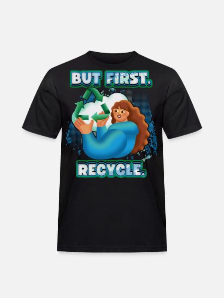 Recycle, recycle, environmental protection slogan - Men's Workwear T-Shirt - black