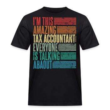 Conseiller fiscal Conseiller fiscal Cadeau Rétro - T-shirt Workwear homme - noir - Devant - AI Model Male 178 light (178cm)