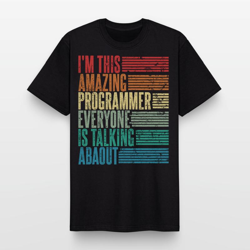 Vintage Programmer Gift Coder Retro Men's Workwear T-Shirt