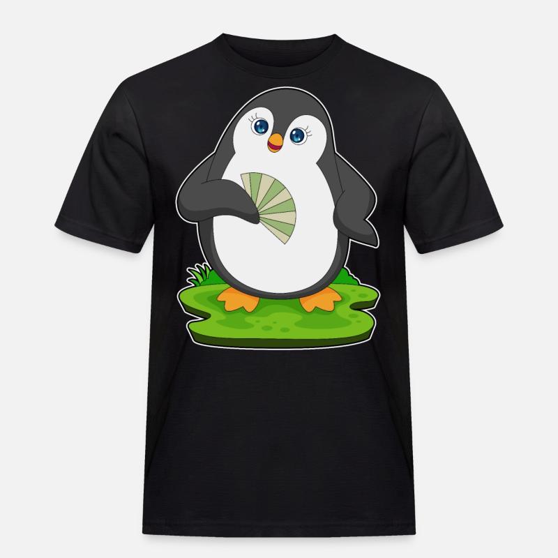 Pinguin Handventilator - Männer Workwear T-Shirt - Schwarz