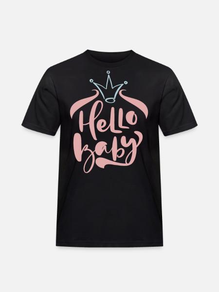 Hello-Baby, Baby-Party, Geburt, Typografie-Design - Männer Workwear T-Shirt - Schwarz