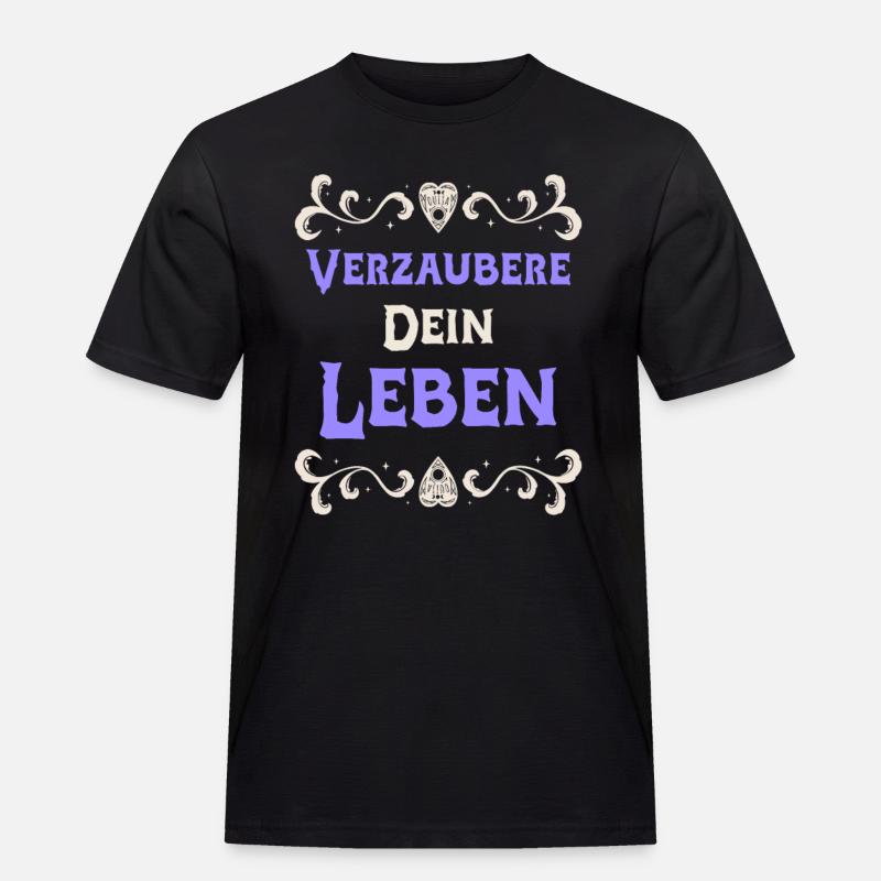 Verzaubere Dein Leben Hexendesign - Männer Workwear T-Shirt - Schwarz