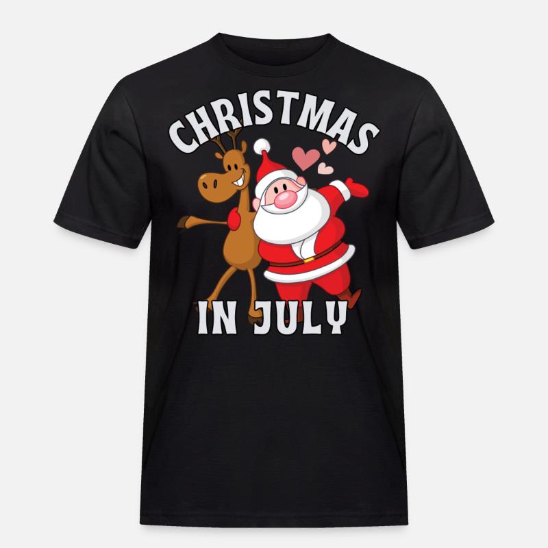 Weihnachten im Juli - Männer Workwear T-Shirt - Schwarz
