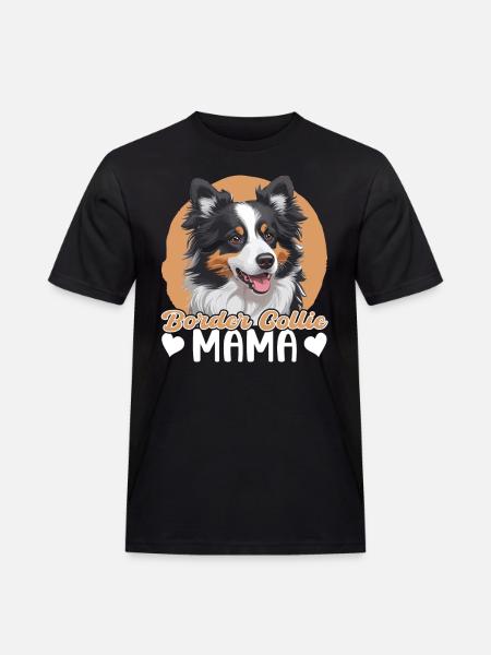 Border Collie Mama - Men's Workwear T-Shirt - black