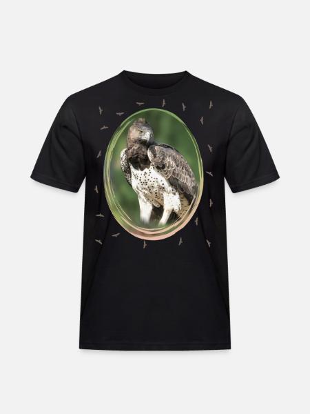 Kampørn - Ørn - Rovfugl - Fugle i Afrika - Herre Workwear T-Shirt - sort