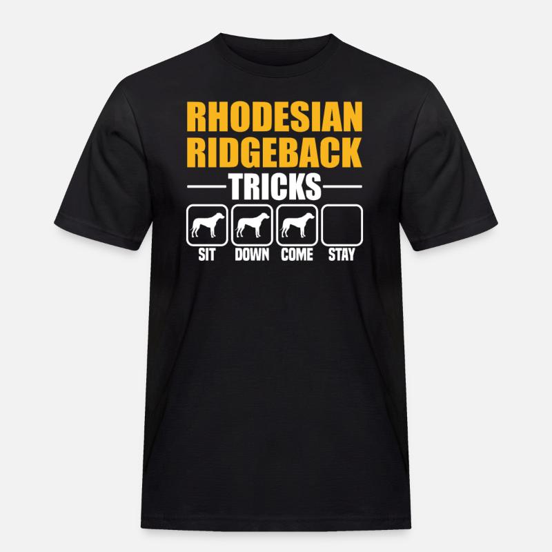 Rhodesian Ridgeback Tricks - Männer Workwear T-Shirt - Schwarz