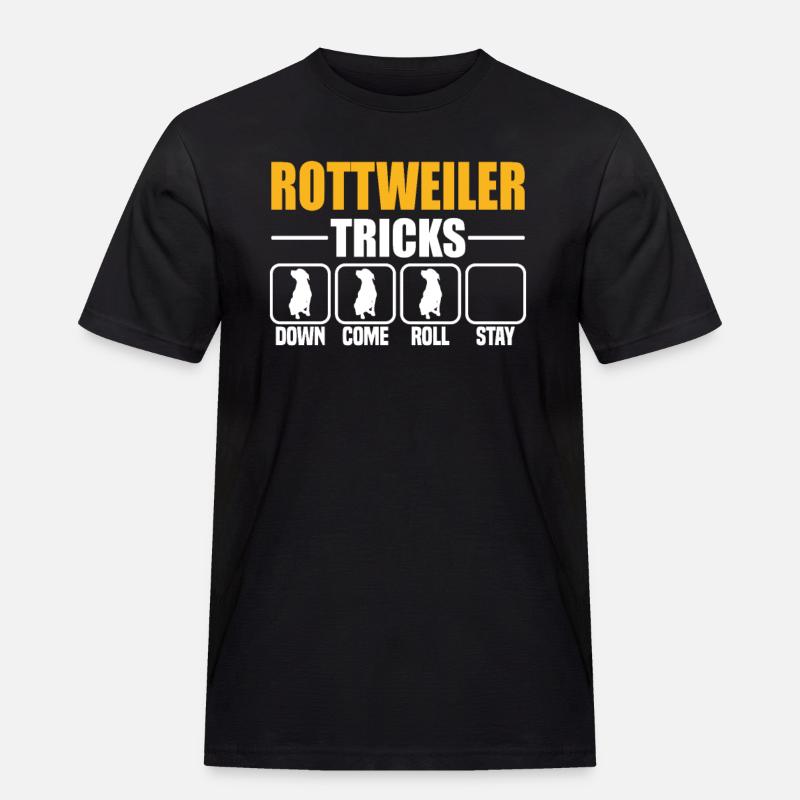 Rottweiler Tricks - Männer Workwear T-Shirt - Schwarz