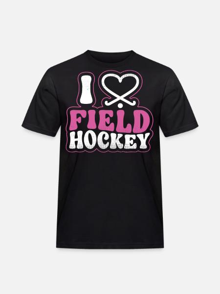 Field Hockey Heart I Love Field - Men's Workwear T-Shirt - black