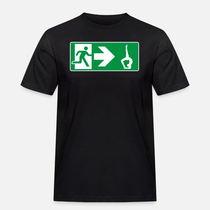 Emergency Exit Yoga Yogi - Men's Workwear T-Shirt - black
