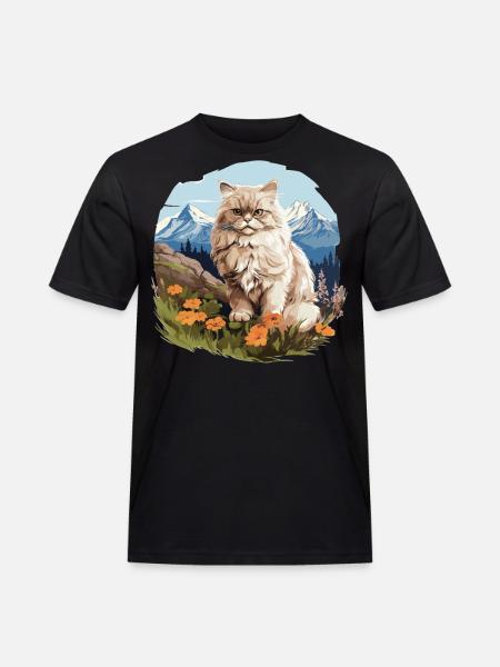 Chat persan Perser Katze - T-shirt Workwear homme - noir