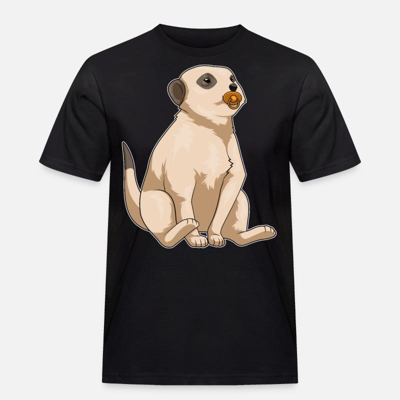 Erdmännchen Baby Schnuller - Männer Workwear T-Shirt - Schwarz