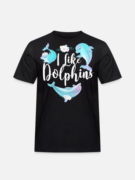 Dolphin I Like Dolphins - Men's Workwear T-Shirt - black
