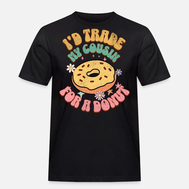 Donut - Männer Workwear T-Shirt - Schwarz