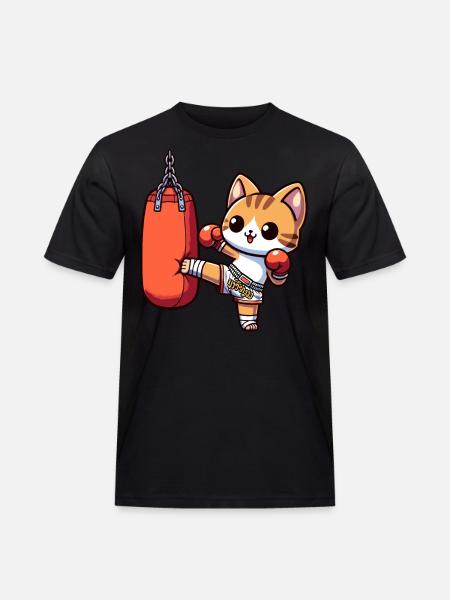 Boxeo Muay Thai, Boxeo Tailandés Kickboxing, Kickboxer - Camiseta de trabajo para hombre - negro