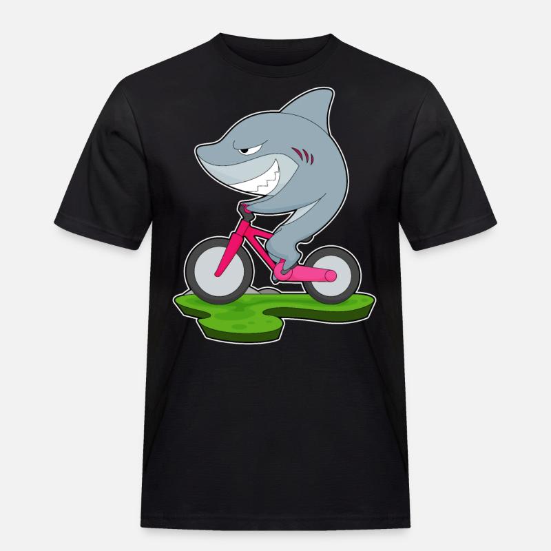 Bicicletta Shark - Maglietta da lavoro per uomo - nero