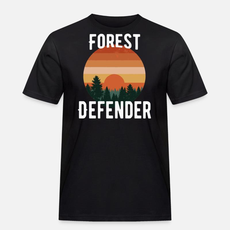 Forest Defender - Proteggi i nostri alberi - Maglietta da lavoro per uomo - nero