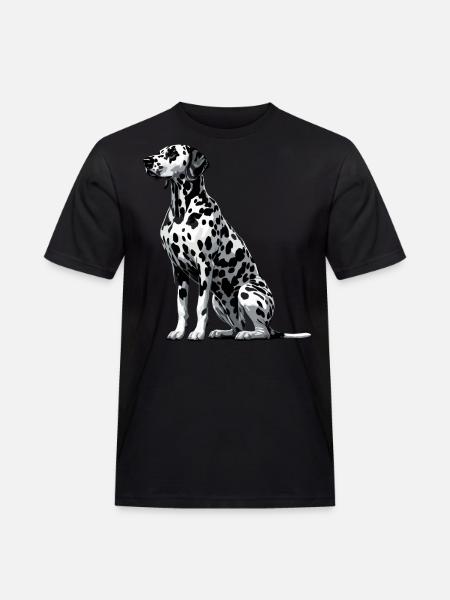 Dalmatiner - Männer Workwear T-Shirt - Schwarz