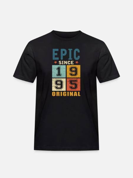 1995 Birthday Epic since - Men's Workwear T-Shirt - black