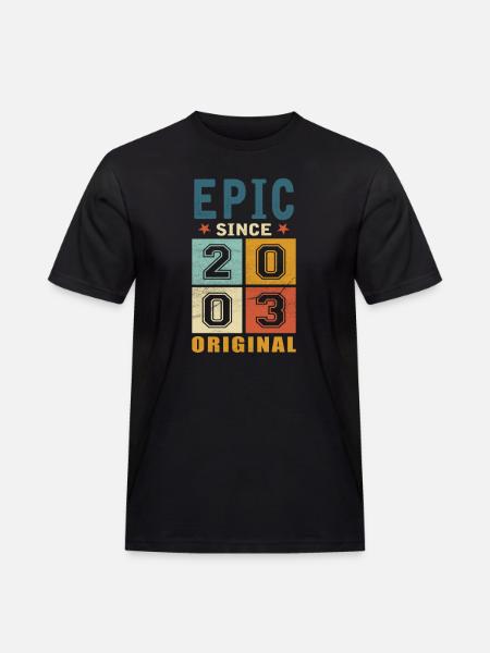 2003 Birthday Epic since - Men's Workwear T-Shirt - black