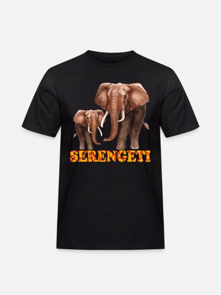 Serengeti-Elefant Serengeti Elephant - Men's Workwear T-Shirt - black