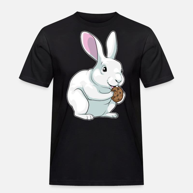 Hase Cookie - Männer Workwear T-Shirt - Schwarz