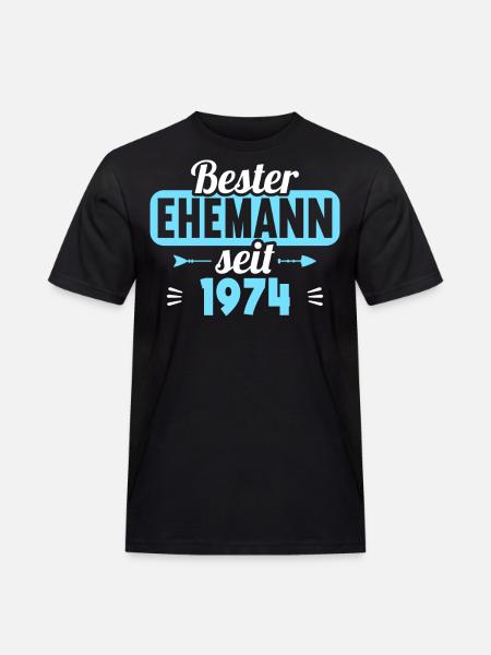 Best husband since 1974 50th wedding anniversary - Men's Workwear T-Shirt - black