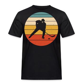 Eishockey - Männer Workwear T-Shirt - Schwarz - Vorne - AI Model Male 178 light (178cm)