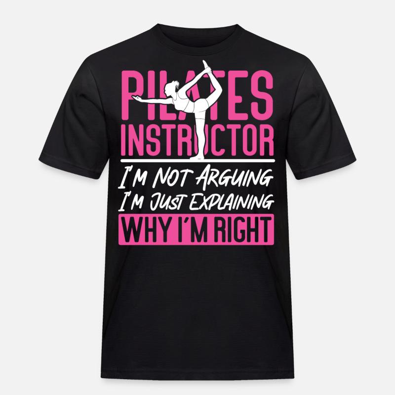 Pilates Instructor Teacher Pilates - Männer Workwear T-Shirt - Schwarz