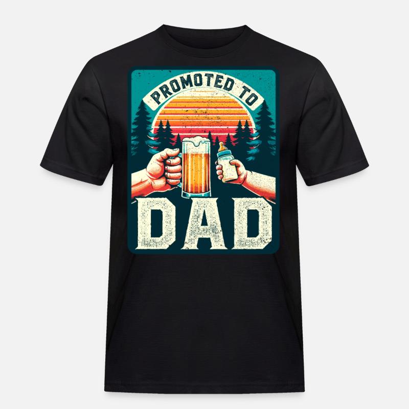 Werdender Papa loading Zukünftiger Vater - Männer Workwear T-Shirt - Schwarz