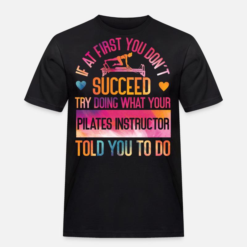 Pilates Instructor Teacher - Männer Workwear T-Shirt - Schwarz