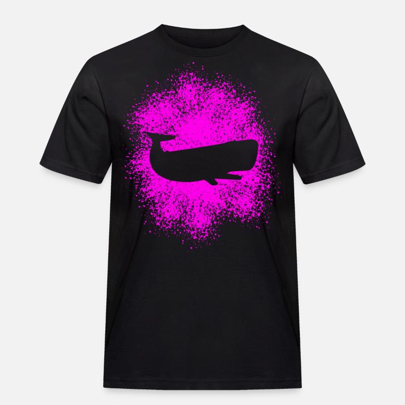 Pottwal Ocean Schützer - Männer Workwear T-Shirt - Schwarz