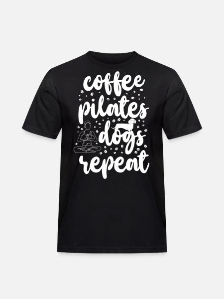 Pilates Instructor Teacher Coffee - Men's Workwear T-Shirt - black