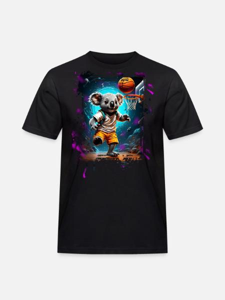 Basketball Koala - Men's Workwear T-Shirt - black